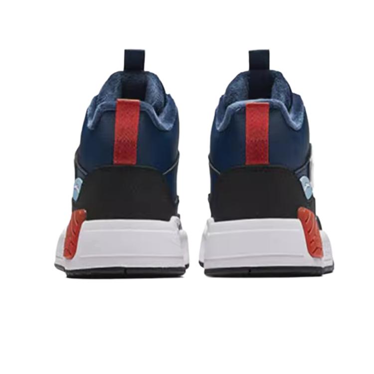 Anta Kids Synthetic Leather Comfortable Cotton Shoes Kids Shoes Anta-White Deep-Shadow-Blue Bathing-Blue 312446920