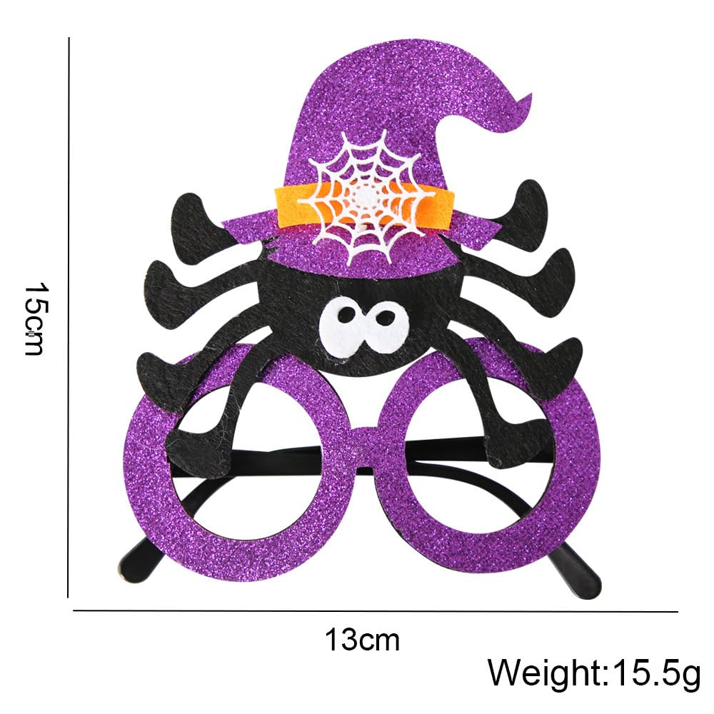 [EZBUYGO] Set de 9 ochelari de Halloween, modele din hârtie cu păianjeni și lilieci, perfect pentru petreceri, evenimente, decorațiuni de Halloween, cadouri și costume