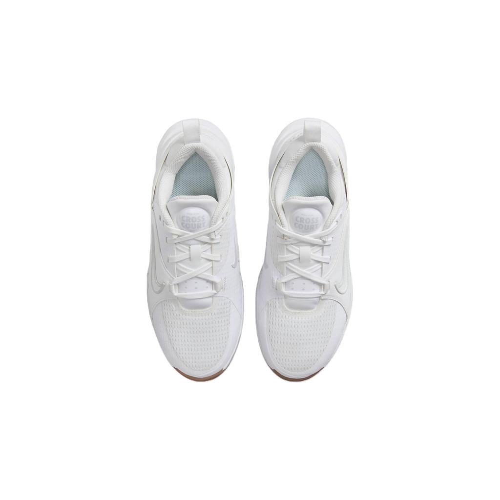 Nuevas Zapatillas de Baloncesto para Niños Nike Crosscourt Resistentes a la Abrasión Transpirables con Amortiguación de Caña Baja Blanco FN2231-100