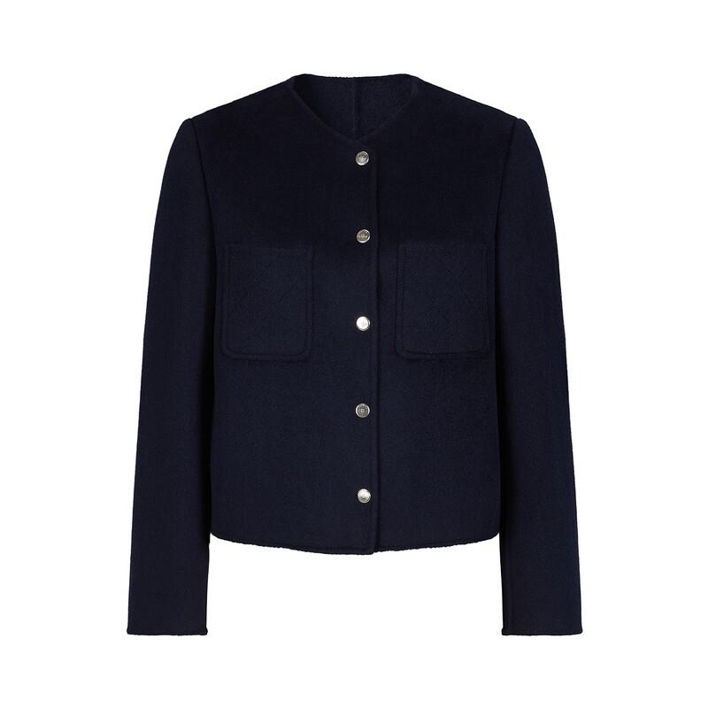 Juzhi Annakou Women's French Elegant Wool Blend Short Jacket