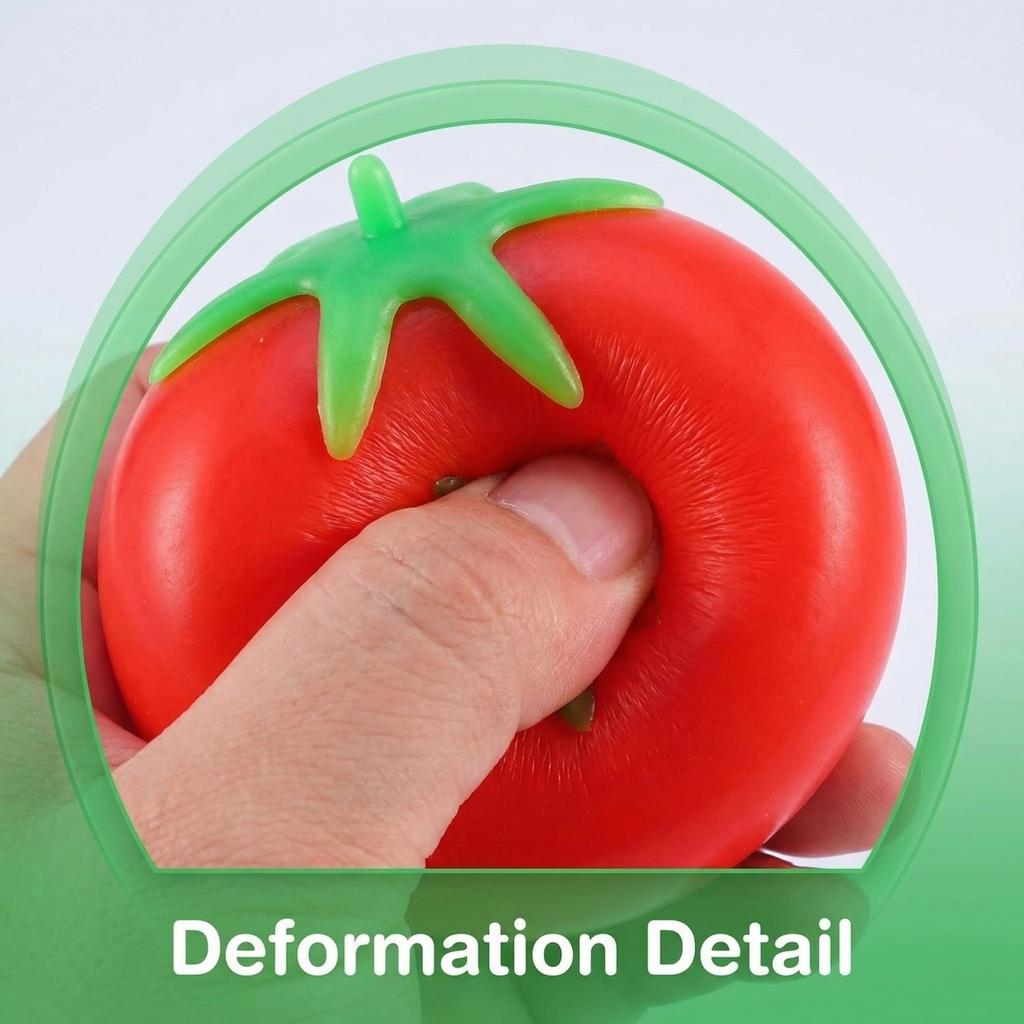 Tomato Pressing Tomato Stress Relief Toy Children's Stress Relief Device Fruit Venting Ball Pressing .