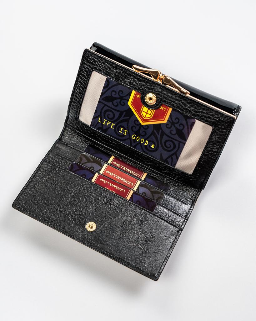 PTN LJ-42108-0667 Schwarz-Gold Damenportemonnaie