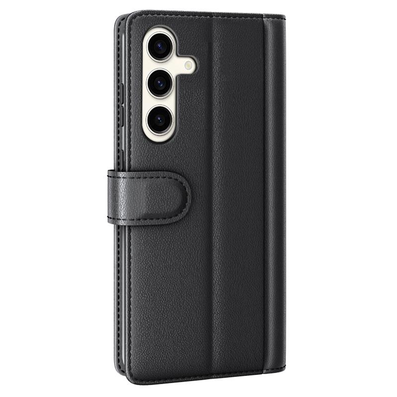 For Samsung Galaxy S24+ Case Genuine Split Leather Phone Cover with Wallet Stand