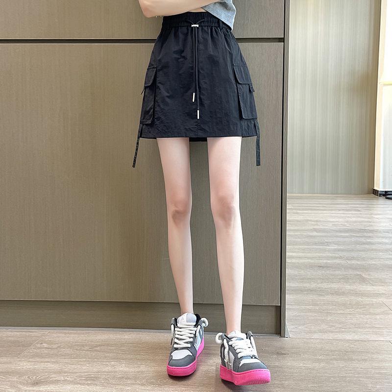 Women's 2025 Quick-Dry High-Waist A-Line Culottes Skirt - Lightweight, Anti-Exposure, Loose Fit