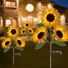 1PACK Solar LED Sunflower Garden Lights, Realistic Night Glow Energy Saving Outdoor Lighting for Garden, Lawn, Home, Terrace and Porch Decorations