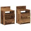 VidaXL Tables de chevet 2 pcs avec 2 tiroirs vieux bois 40x33x60 cm, table d'appoint, armoire de lit, table d'appoint pour 858575