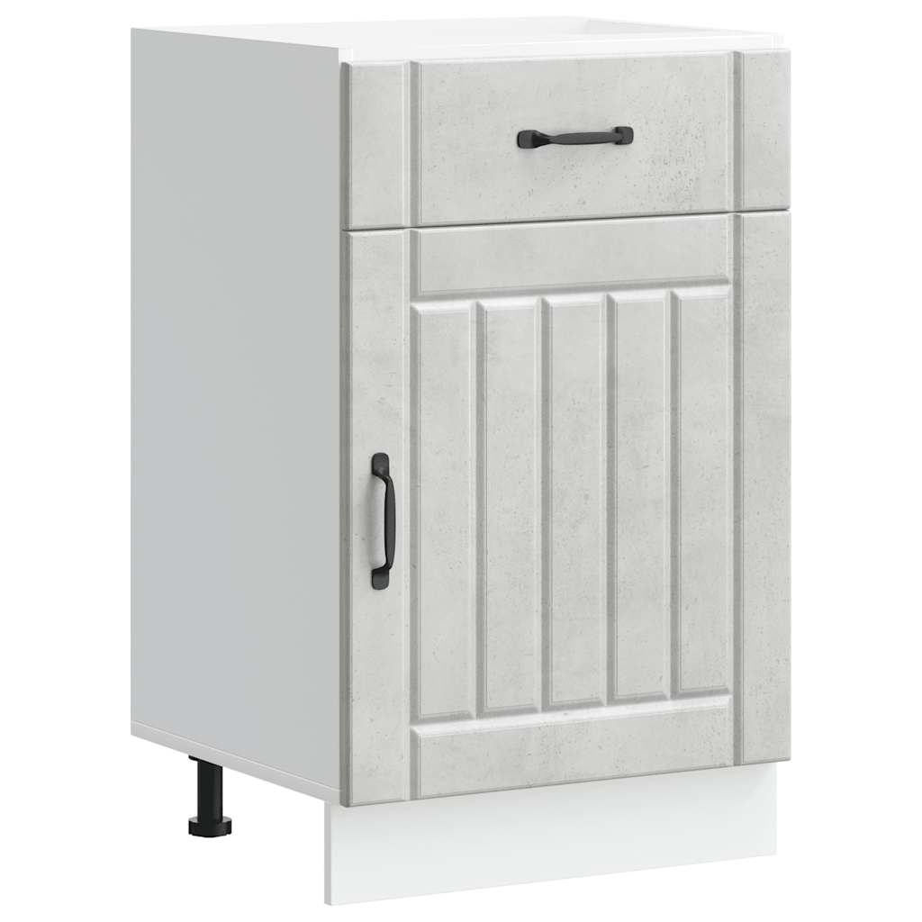 Lucca Kitchen Base Cabinet Concrete Grey Particleboard