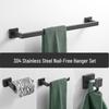 Stainless Steel Square Towel Rack: Wall-Mounted Bathroom Storage, Three-Piece Set
