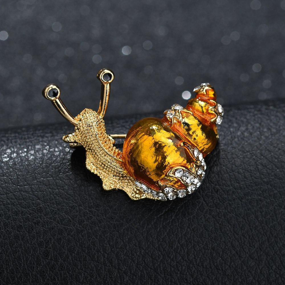 

Мода Животное Милый Сплав Улитка Брошь Женская Эмаль Насекомое Броши Аксессуары