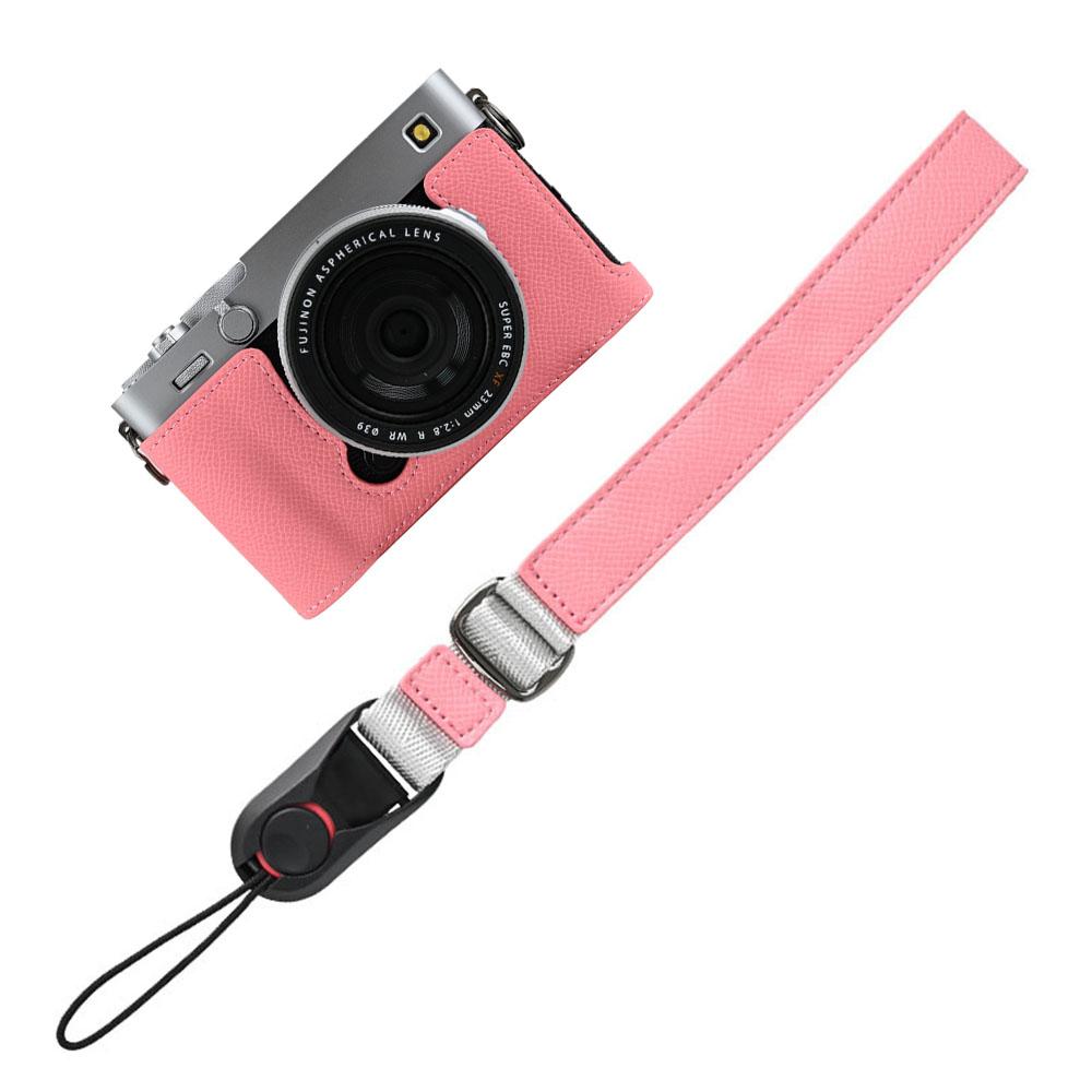 

PU Leather Camera Half Case for Fujifilm X-E5 Fuji XE5 Bottom Battery Opening Cover Protector With Hand Strap Rope