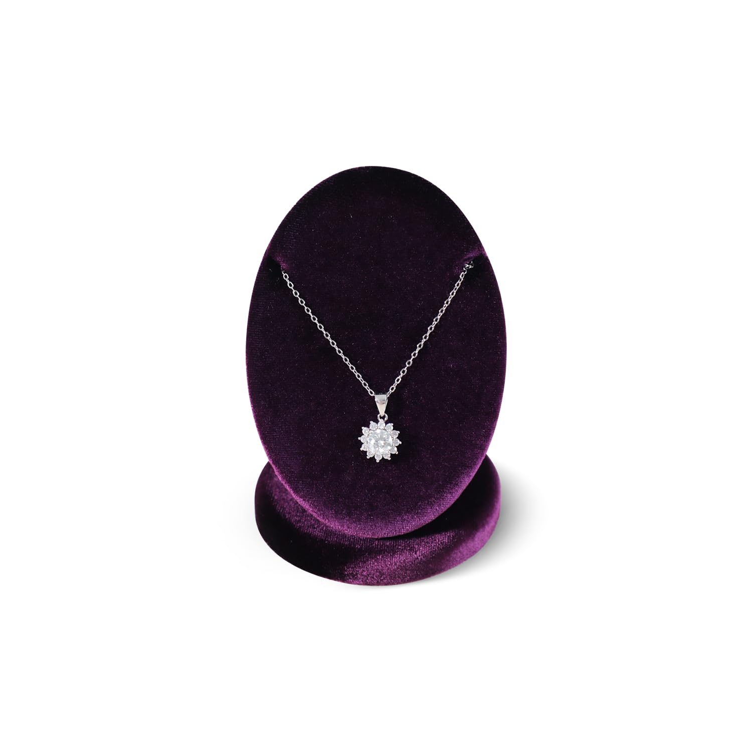 Dansmiy Restorative Velvet Necklace Long Chain Pendant Display Stand Jewelry Holder Collar Display Stand Jewelry Shop Accessory Stand (Purple) necklace stand