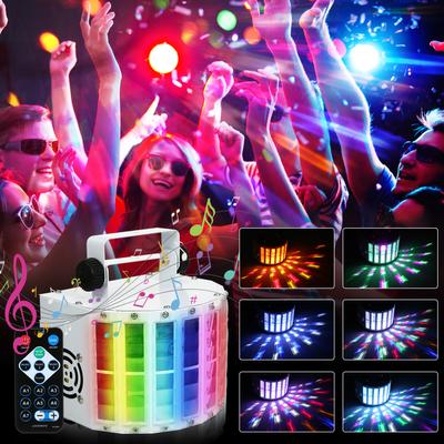 100240V 24W RGBW-lysdioder 7-kanals Dmx 512 Röstaktiverad Röststyrning Automatisk kontroll-LED