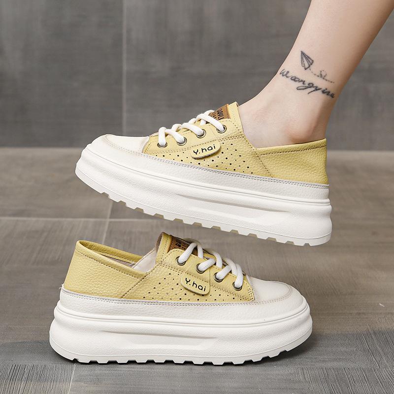 Y.HI versatile board shoes summer platform shoes sports shoes breathable ins fashion women's shoes round head