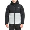 Down Jacket Men's Black White AMJ93551-LAN