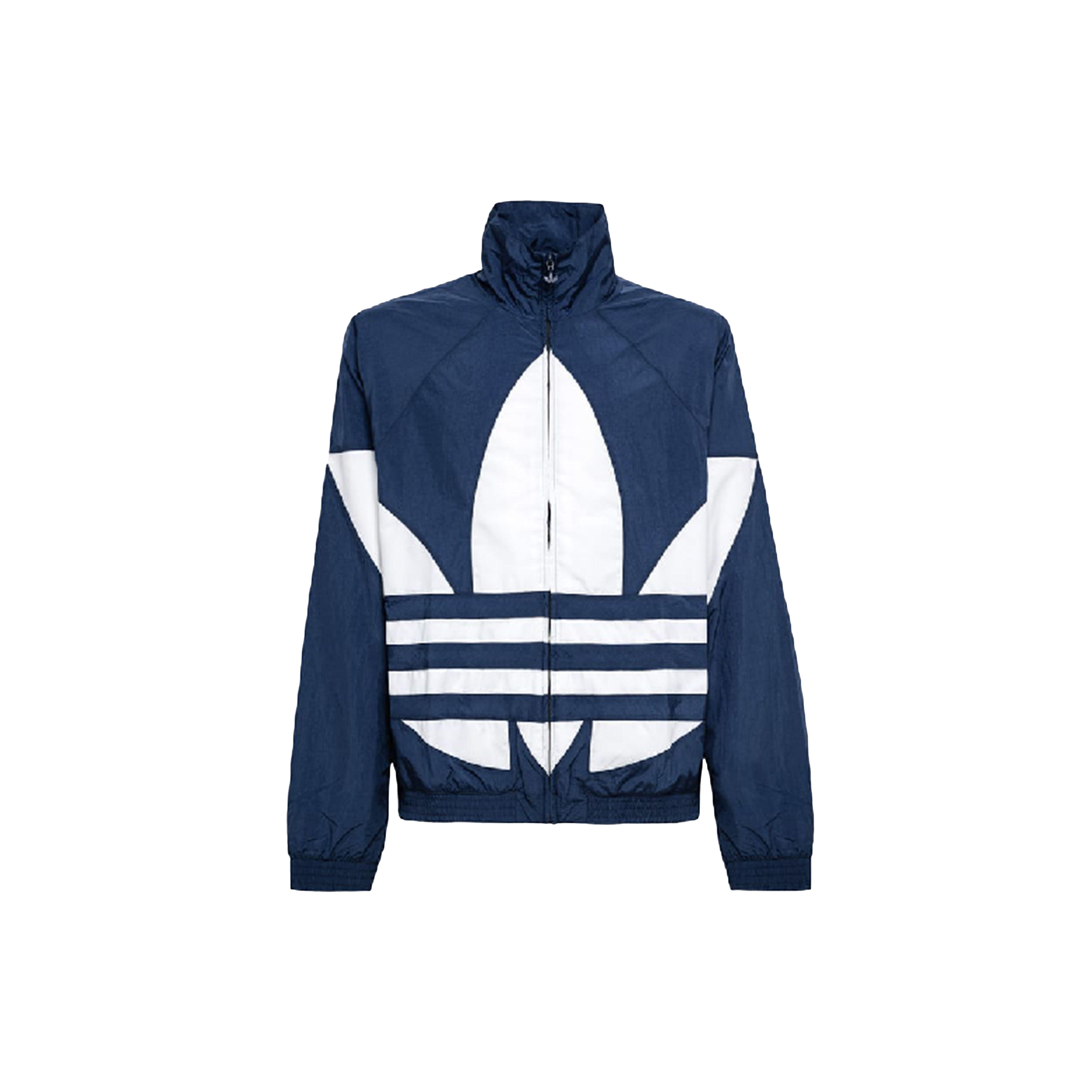 Adidas Originals Large Logo Zip Up Jacket Men Blue FM9894 S