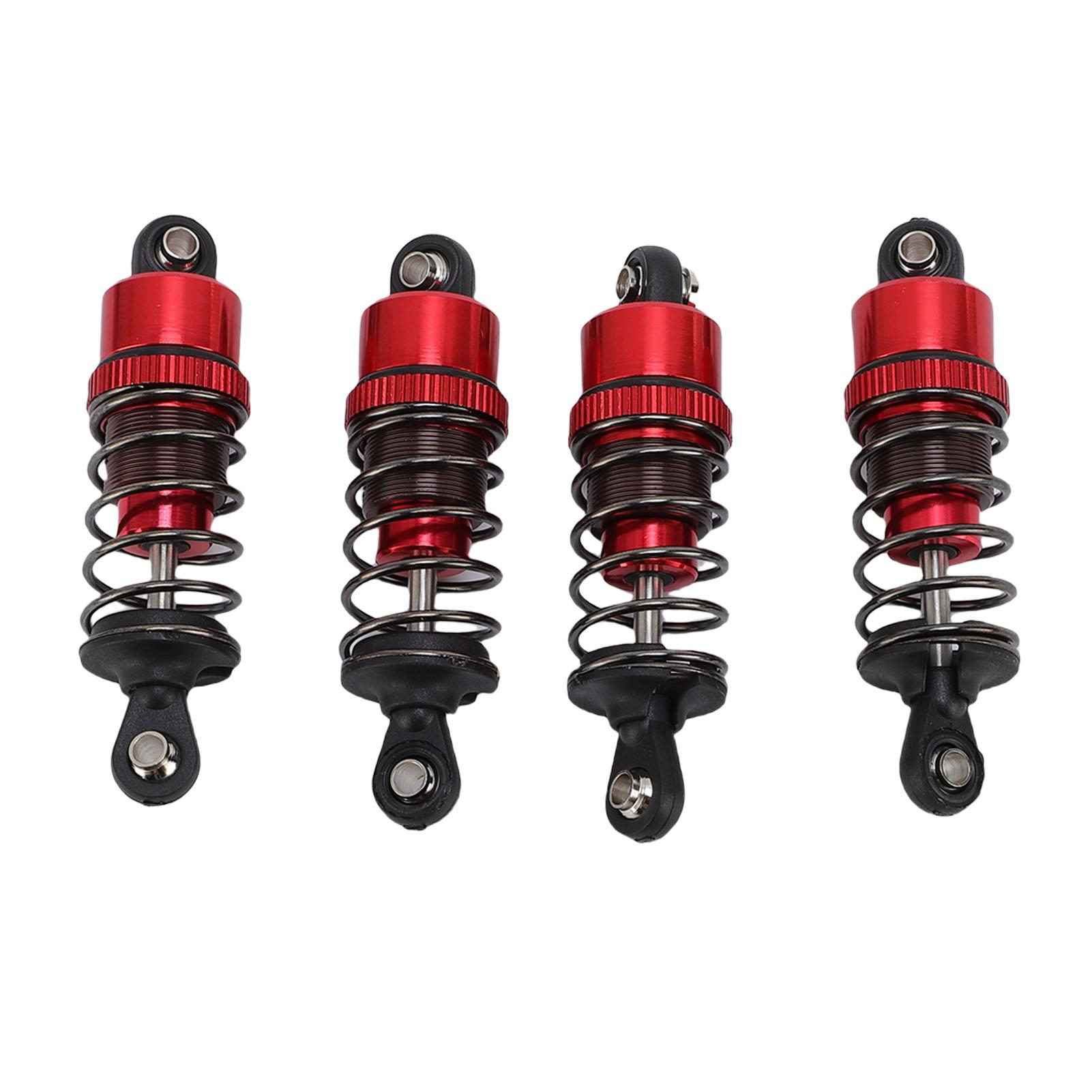

4 Pcs 55mm RC Car Shock Absorbers Aluminum Alloy Oil Shocks Damper Set for 1 10 RC Car Red червоний