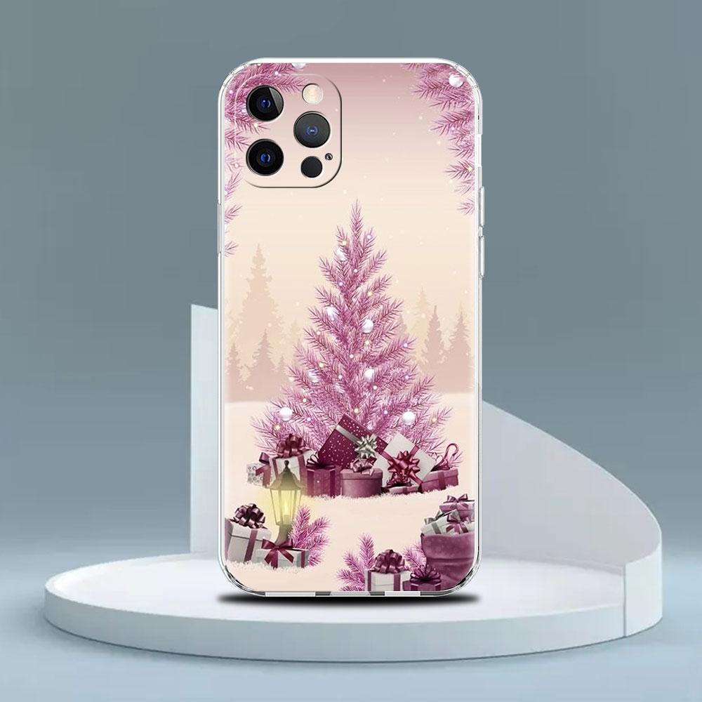 Snowflake Snow Christmas Clear Case For Apple iPhone 11 14 13 Pro 12  7 8 Plus SE 2022 XR X XS Max 6 6S Silicone Phone Cover