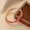 Multi-color Available Vintage Floral Bangle Chinese Style Enamel Bangle  Cultural Performances