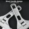 Aluminum Alloy Adjustable Wrench Large-opening Multifunctional Pipe Wrench Strong Clamping Dual-purpose Plumbing Wrench