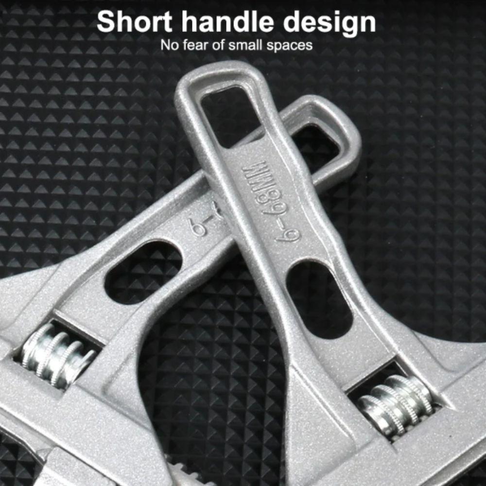Aluminum Alloy Adjustable Wrench Large-opening Multifunctional Pipe Wrench Strong Clamping Dual-purpose Plumbing Wrench