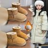 Girls' Cotton Shoes, Children's Snow Boots, New Winter Maillard Cotton Boots, Plush and Fleece-lined Warm Birkenstock Short Boots