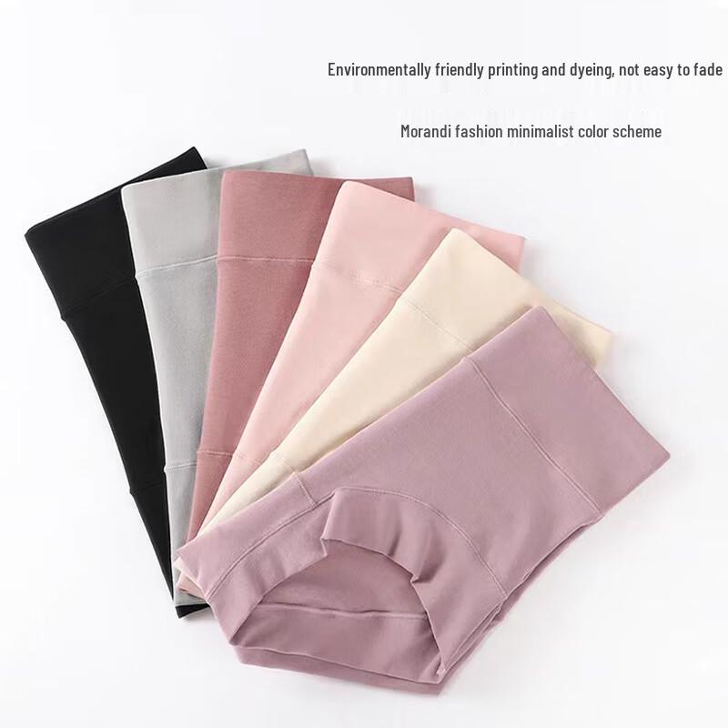 FitonTon Women's High Waist Cotton Antibacterial Briefs (3-Pack)