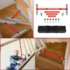 Strumento di Misurazione per Scale Jig Lega di Alluminio Flessibile Regolazione Facile Misuratore Gradino Scala