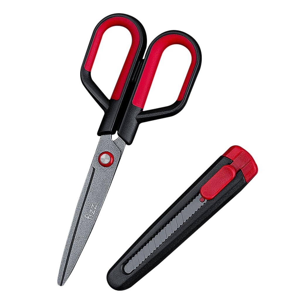 2 In 1 Scissors With Multifunctional Protective Cover Soft Comfort Grip Shears For Home Use