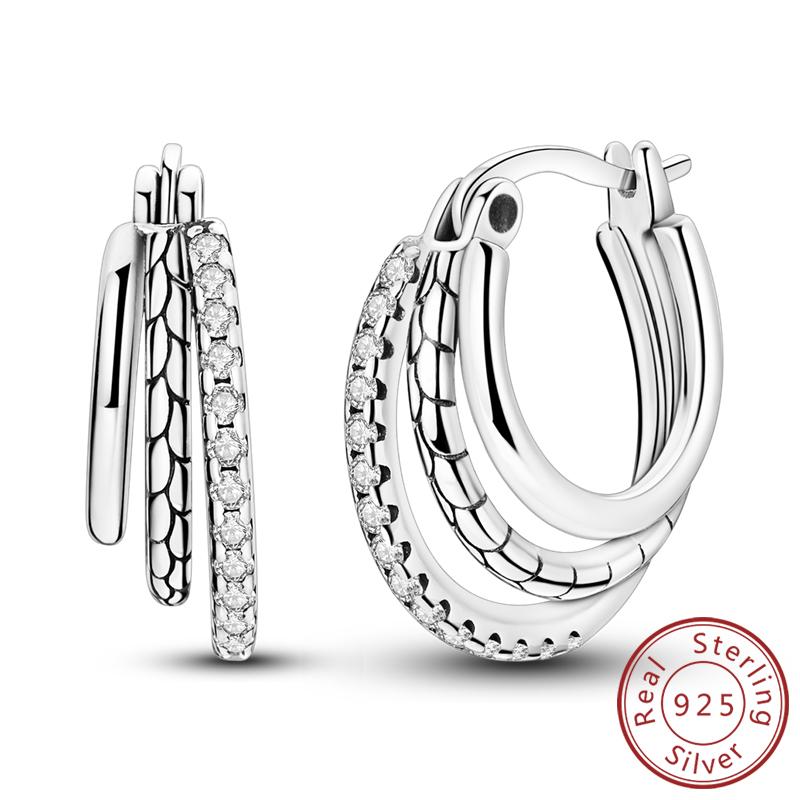 925 Silver Earrings Starry Pearl Devil Eye Simple Drop Stud Hoop Earrings for Women Girl Fashion Jewery Accessories