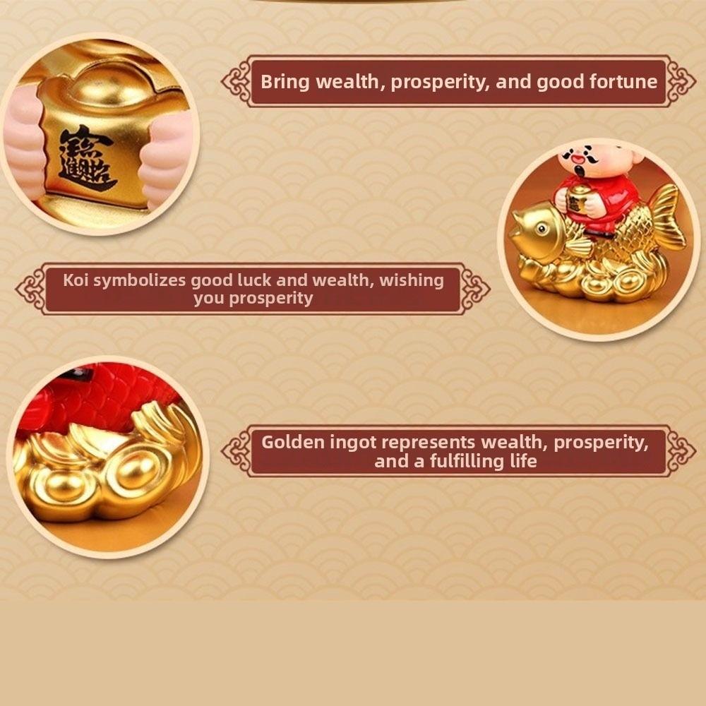 Yuanbao Design Nodding God of Wealth Ornament Automatic Nodding Car Ornaments Car Gift