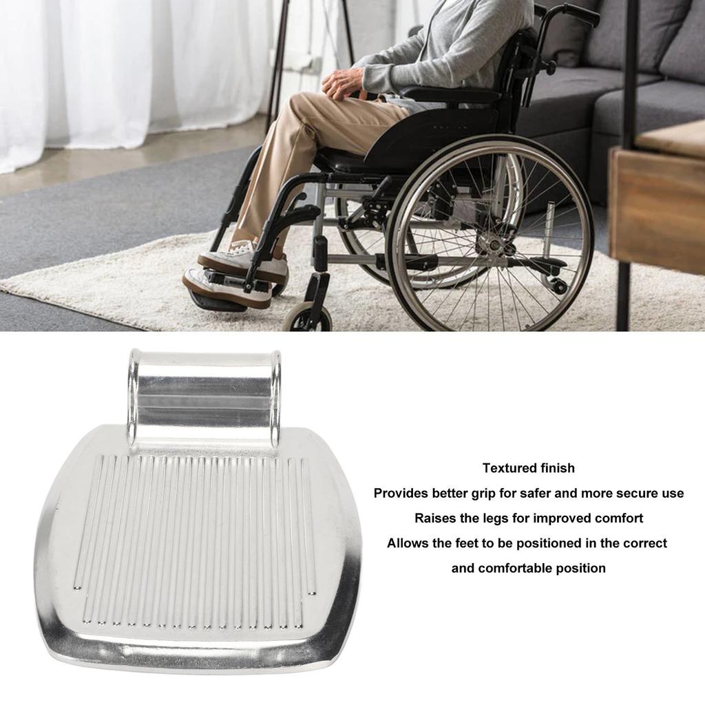 Wheelchair Foot Pedal High Strength Aluminium Alloy Wear Proof Wheelchair Footrest Footplate