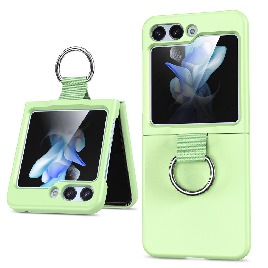 Samsung ZFlip7 Webbing Finger Ring Case: Solid Color, Frosted, Anti-Fall Protective Cover for ZFlip3/5/6