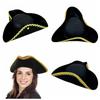 Jack Hat Cosplay Pirate Hat Dress Up Adult Tricorn Hat Carnival Captain Hat  Men Women
