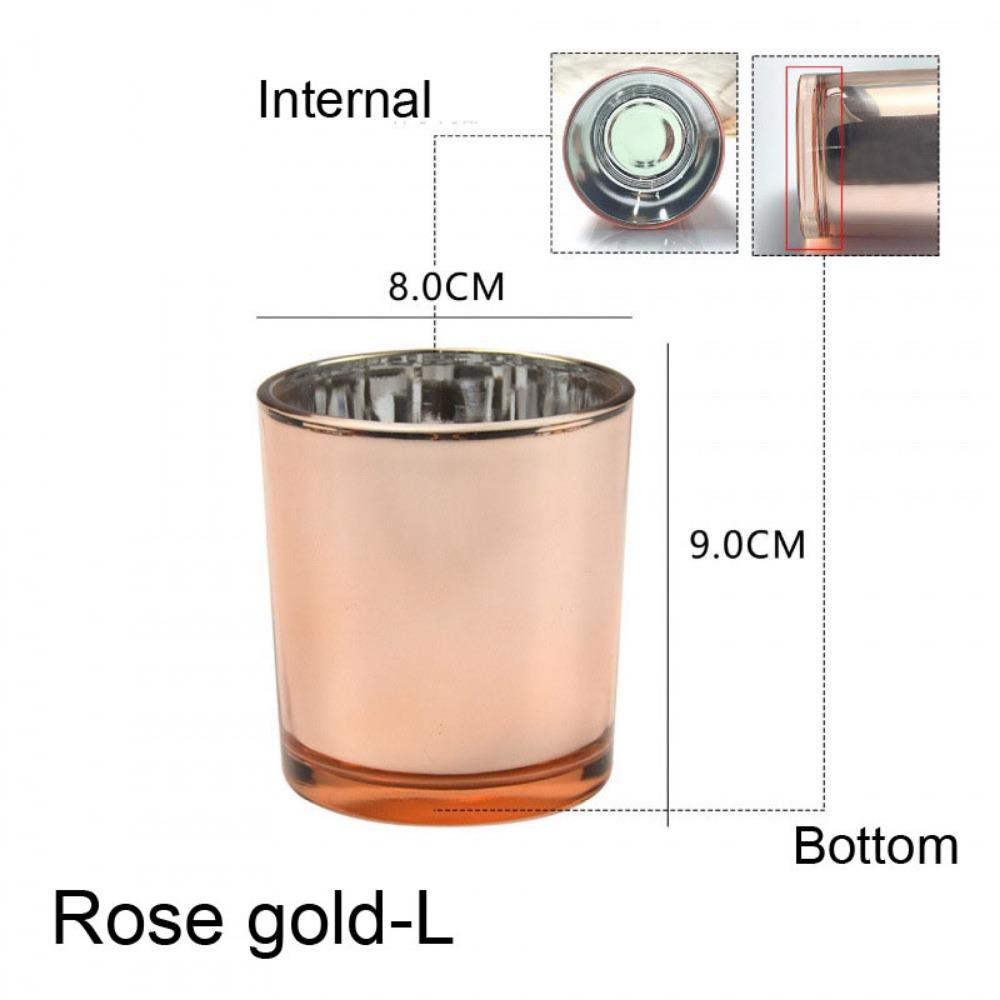Creative Electroplated Glass Candle Cup Colorful Aroma Aromatherapy Cup Empty Glass Container Living Room Ornament