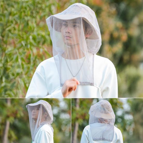 Hat Mesh Net Anti Mosquito Insect Bee Net Head Face Neck Hat Cover Net Summer Fishing Cap Mesh Protect from Mosquitoes for Hunters Hikers Campers