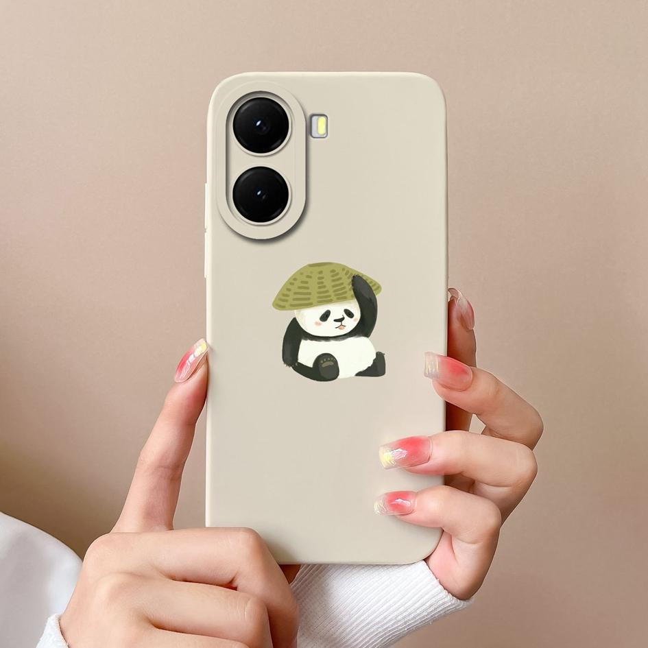 Cover Cases For Redmi A2 13 14C A1 Turbo 4 A4 K70 Ultra A5 14R Lovely Panda Little Bear Pattern Liquid Silicone Dustproof Protective For Redmi Housing