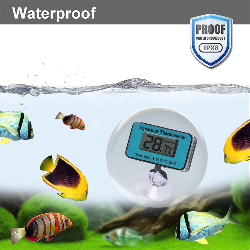 Aquarium Underwater Thermometer For Saltwater And Freshwater Replaceable Battery Temperature Error ±1℉ Or ±1℃