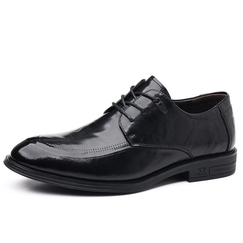 Lederschuhe Herren klassische Business-Kleidung Herrenschuhe vielseitige Schnürschuhe Einzelne Schuhe Rindsleder hochwertig Hochzeitsschuhe trendige Modeschuhe