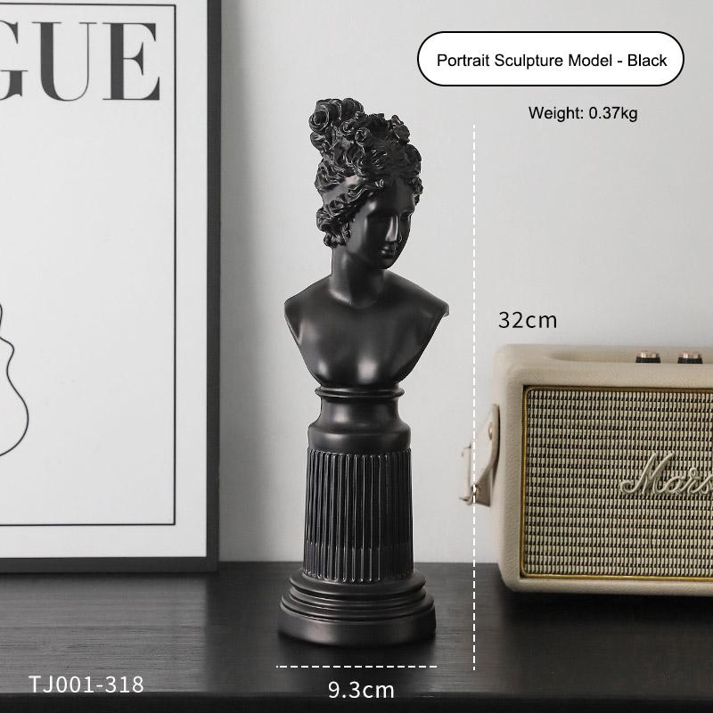 

Elegant Woman Sculpture Creative Female Portrait Sculpture Model Home Living Room Bedroom Desktop Decoration Ornament Gift