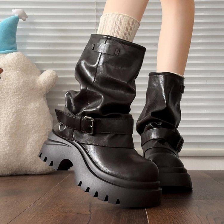 

Милые Крутые Ботинки Muse Женские 2025 Осень Новые Универсальные Юбка Короткие Ботинки Синьцзян Гигант Красивые Брюки Ботинки-чулки 40 коричневый