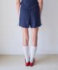 Loginaenloji Dot Detailed Side Race Shorts Navy