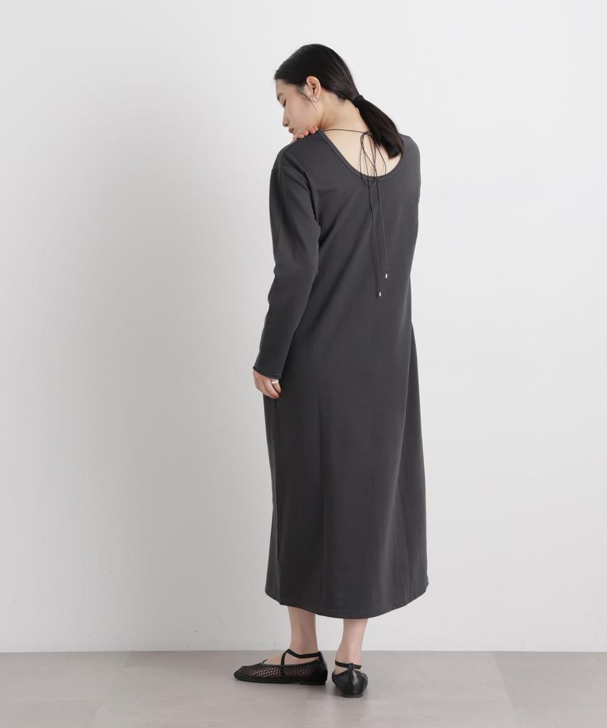 Reversible Dress with Choker Size [Nano Universe] Cut-and-Sewn (Women's, F, Charcoal) 669-6119309