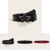 Trendy Youth Leather Belt With Alloy Buckle And Punk Style For Casual Outfits