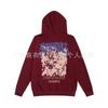 Unisex Oversized Hoodie With Abstract Face Embroidery Print Cotton Sweatshirt Fall