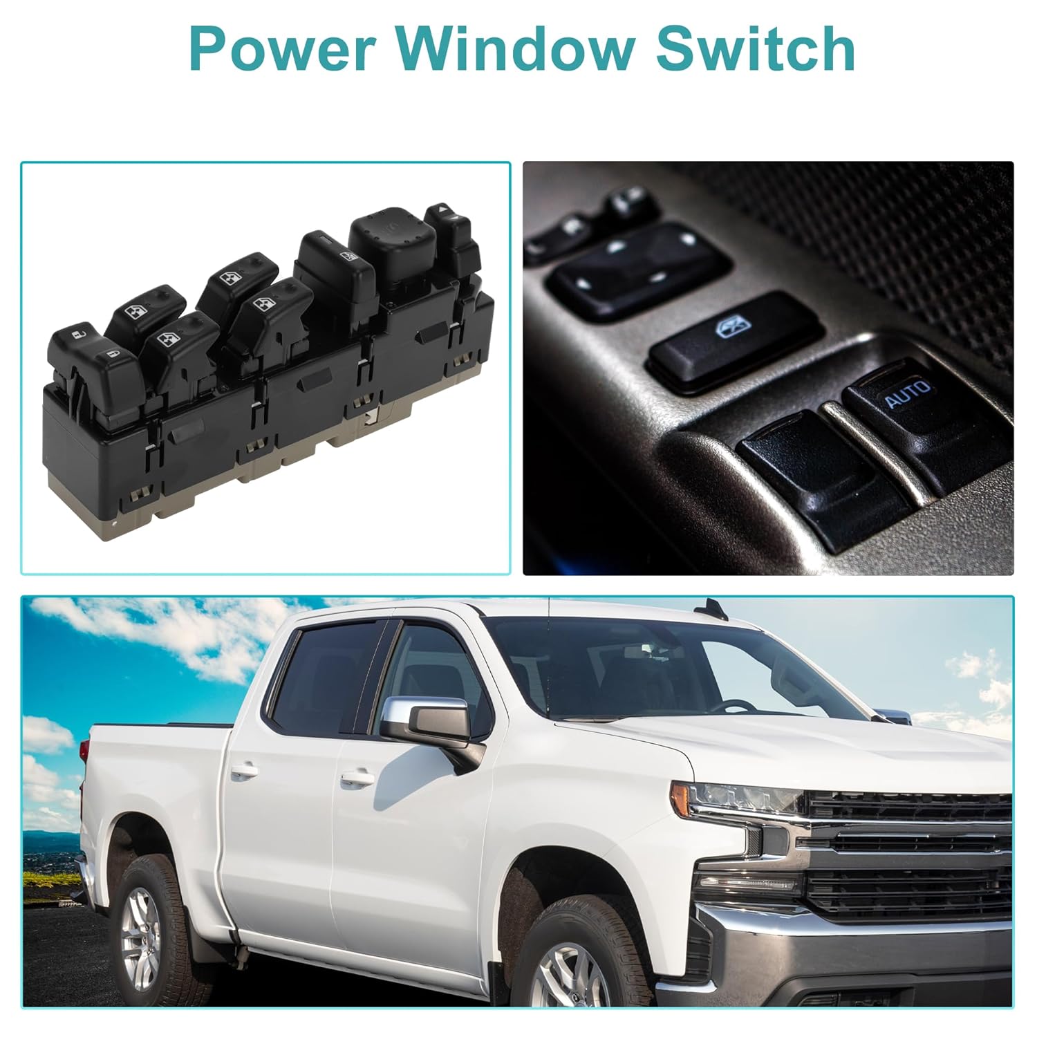 

ACROPIX Power Window Switch No.15883321 Front Left Driver Side Window Control Switch for Chevrolet Suburban 1500 2500 for Cadillac Escalade 2003-2006