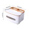Tissue Box Holder With Spring Desktop Wall-Mounted Tissue Box Cover Paper Towel Dispenser Paper Extraction Dispenser For Car