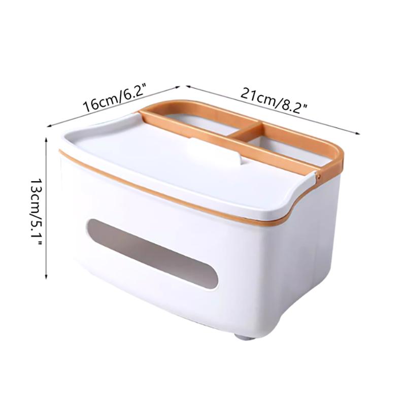 Tissue Box Holder With Spring Desktop Wall-Mounted Tissue Box Cover Paper Towel Dispenser Paper Extraction Dispenser For Car