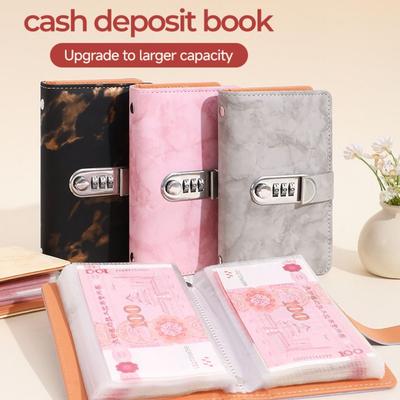 Marble A6 Savings Binder with Password Lock Cash Saving Book New Budget Planner  Budget Planning