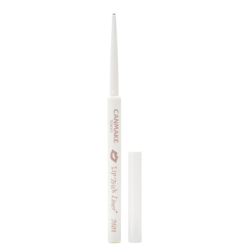Canmake Lip Trick Liner H01 Invincible White Highlighter Lip Retractable Pencil, 1.5mm,