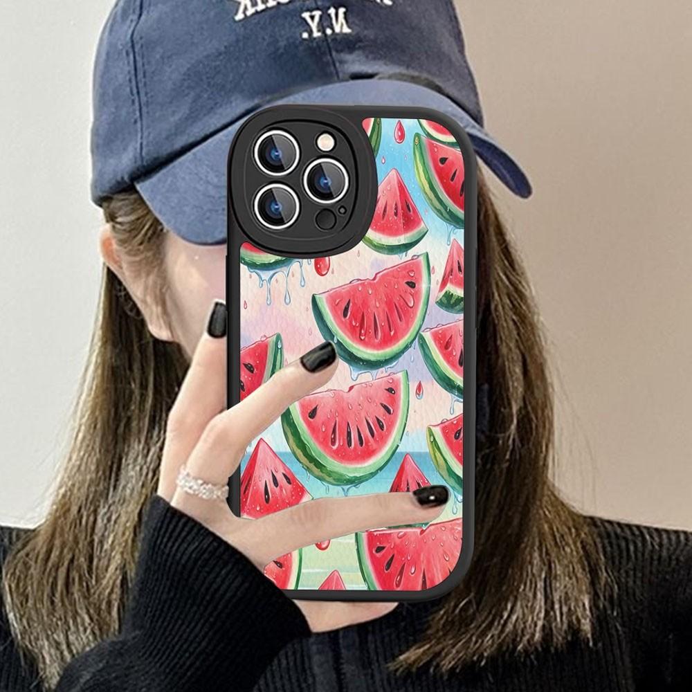 Fruit Watermelon Phone Case Hard Leather For iPhone 14 13 12 Mini 11 14 Pro Max Xs X Xr 7 8 Plus Fundas
